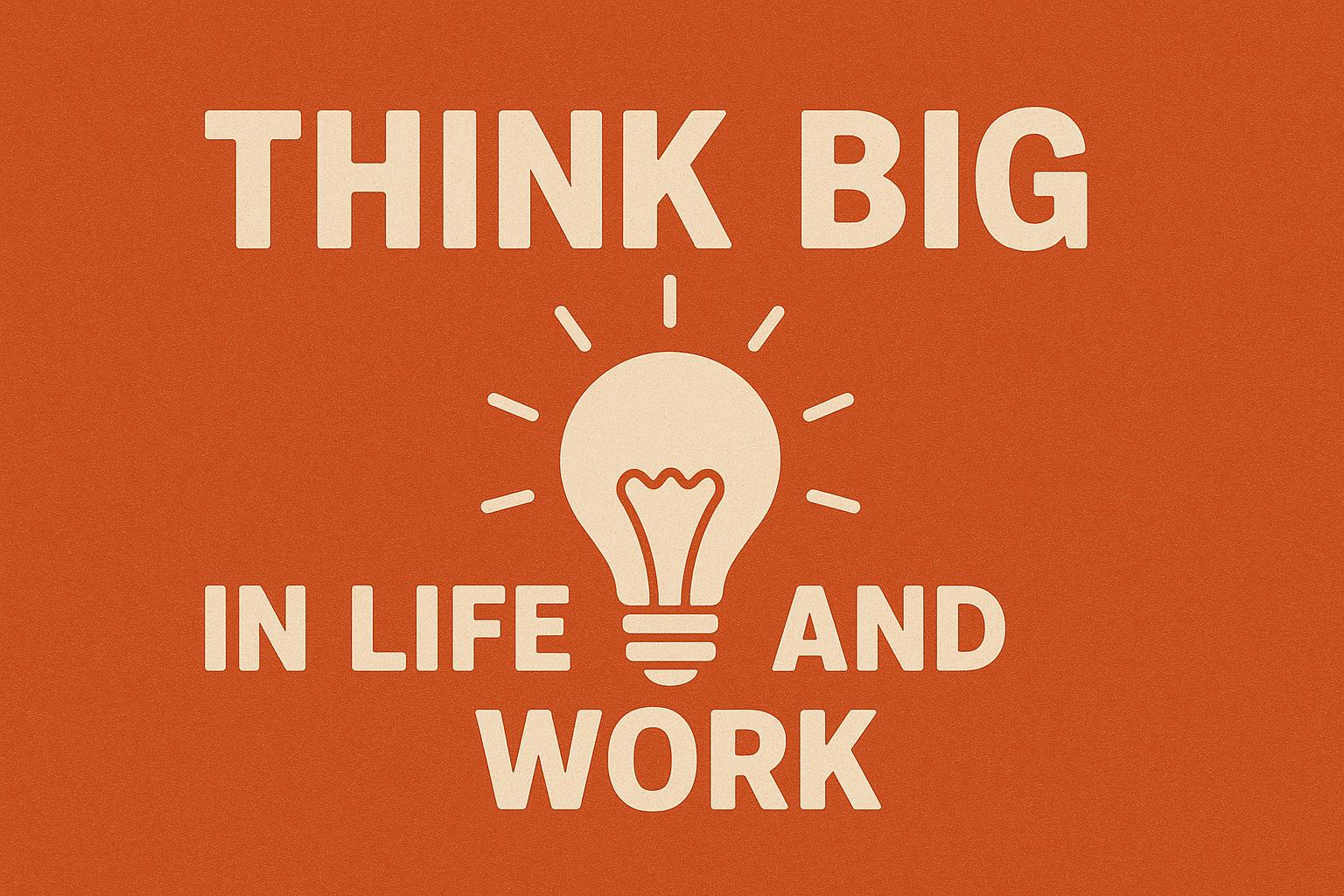 think big in life and work